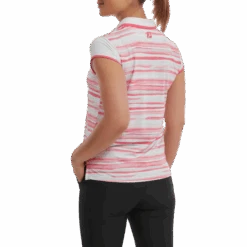 FootJoy Ladies Cap Sleeve Colour Block Lisle Golf Polo Shirt 88466 8 FootJoy Ladies Cap Sleeve Colour Block Lisle Golf Polo Shirt 88466 -Golf Fashion Shop FJ 88466 03