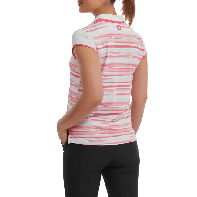 FootJoy Ladies Cap Sleeve Colour Block Lisle Golf Polo Shirt 88466 4 FootJoy Ladies Cap Sleeve Colour Block Lisle Golf Polo Shirt 88466 - Image 4