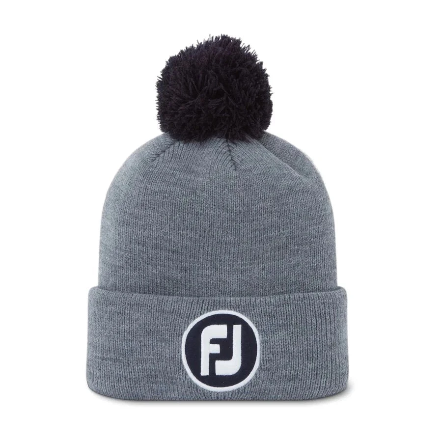 FootJoy Solid Pom Pom Golf Beanie FH22BSPOM 1 FootJoy Solid Pom Pom Golf Beanie FH22BSPOM