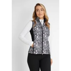 Green Lamb Ladies Giselle Printed Quilted Golf Gilet AG21899 -Golf Fashion Shop Green Lamb Ladies Giselle Printed Quilted Gilet AG21899 162