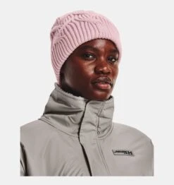 Under Armour Ladies Halftime Cable Knit Golf Beanie 1373099 -Golf Fashion Shop Under Armour Ladies Halftime Cable Knit Golf Beanie 1373099 1